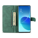 For OPPO Reno6 5G AZNS Dream II Skin Feel PU+TPU Horizontal Flip Leather Case with Holder & Card Slots & Wallet(Green)