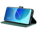 For OPPO Reno6 5G AZNS Dream II Skin Feel PU+TPU Horizontal Flip Leather Case with Holder & Card Slots & Wallet(Green)