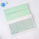 For Lenovo Smart Tab M10 HPD Plus TB-X606F 10.3 inch LX103 Solid Color Detachable Square Keycap Bluetooth Keyboard Leather Tablet Case with Stand(Green)