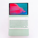 For Lenovo Smart Tab M10 HPD Plus TB-X606F 10.3 inch LX103 Solid Color Detachable Square Keycap Bluetooth Keyboard Leather Tablet Case with Stand(Green)