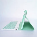 For Lenovo Smart Tab M10 HPD Plus TB-X606F 10.3 inch LX103 Solid Color Detachable Square Keycap Bluetooth Keyboard Leather Tablet Case with Stand(Green)