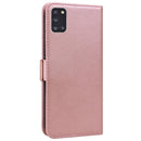 For Samsung Galaxy A31 Embossed Cat Butterflies Pattern Horizontal Flip Leather Case with Card Slot & Holder & Wallet(Pink)