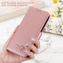 For Samsung Galaxy A31 Embossed Cat Butterflies Pattern Horizontal Flip Leather Case with Card Slot & Holder & Wallet(Pink)