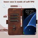 For Samsung Galaxy A32 5G Embossed Cat Butterflies Pattern Horizontal Flip Leather Case with Card Slot & Holder & Wallet(Brown)