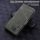 For Samsung Galaxy M21 / M30s Embossed Cat Butterflies Pattern Horizontal Flip Leather Case with Card Slot & Holder & Wallet(Grey)