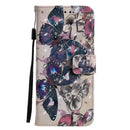 3D Painted Pattern Horizontal Flip Leather Case with Holder & Card Slots & Wallet For iPhone 13 Mini(Black Butterfly)