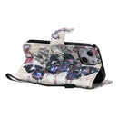 3D Painted Pattern Horizontal Flip Leather Case with Holder & Card Slots & Wallet For iPhone 13 Mini(Black Butterfly)