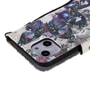 3D Painted Pattern Horizontal Flip Leather Case with Holder & Card Slots & Wallet For iPhone 13 Mini(Black Butterfly)