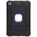 C5 Four Corners Shockproof Silicone + PC Protective Case with Holder For iPad mini 5 / 4(Black + Purple)
