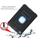 C5 Four Corners Shockproof Silicone + PC Protective Case with Holder For iPad mini 5 / 4(Black + Blue)