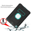C5 Four Corners Shockproof Silicone + PC Protective Case with Holder For iPad mini 5 / 4(Black + Light Green)