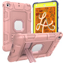 C5 Four Corners Shockproof Silicone + PC Protective Case with Holder For iPad mini 5 / 4(Rose Gold)