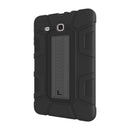 For Samsung Galaxy Tab E 9.6 T560 C5 Four Corners Shockproof Silicone + PC Protective Case with Holder(Black)