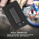 For Samsung Galaxy Tab E 9.6 T560 C5 Four Corners Shockproof Silicone + PC Protective Case with Holder(Black)