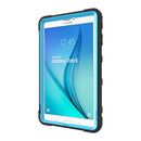 For Samsung Galaxy Tab E 9.6 T560 C5 Four Corners Shockproof Silicone + PC Protective Case with Holder(Black + Blue)