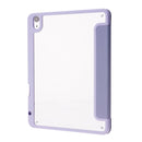 Deformation Transparent Acrylic Horizontal Flip PU Leather Case with Multi-folding Holder & Sleep / Wake-up Function & Pen Slot For iPad Air 2022 / 2020 10.9(Lavender Grey)