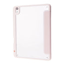 Deformation Transparent Acrylic Horizontal Flip PU Leather Case with Multi-folding Holder & Sleep / Wake-up Function & Pen Slot For iPad Air 2022 / 2020 10.9(Rose Gold)
