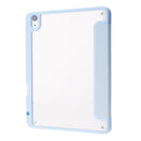 Deformation Transparent Acrylic Horizontal Flip PU Leather Case with Multi-folding Holder & Sleep / Wake-up Function & Pen Slot For iPad Air 2022 / 2020 10.9(Baby Blue)