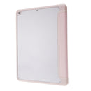 Deformation Transparent Acrylic Horizontal Flip PU Leather Case with Multi-folding Holder & Sleep / Wake-up Function & Pen Slot For iPad 10.2 2021 / 2020 / 2019(Rose Gold)