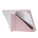 Deformation Transparent Acrylic Horizontal Flip PU Leather Case with Multi-folding Holder & Sleep / Wake-up Function & Pen Slot For iPad 10.2 2021 / 2020 / 2019(Rose Gold)