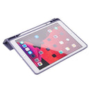 Deformation Transparent Acrylic Horizontal Flip PU Leather Case with Multi-folding Holder & Sleep / Wake-up Function & Pen Slot For iPad 10.2 2021 / 2020 / 2019(Rose Gold)