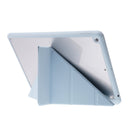 Deformation Transparent Acrylic Horizontal Flip PU Leather Case with Multi-folding Holder & Sleep / Wake-up Function & Pen Slot For iPad 10.2 2021 / 2020 / 2019(Baby Blue)