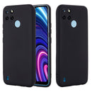 For OPPO Realme C21Y Foreign Version Solid Color Liquid Silicone Dropproof Full Coverage Protective Case(Black)