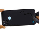 For OPPO Realme C21Y Foreign Version Solid Color Liquid Silicone Dropproof Full Coverage Protective Case(Black)