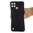 For OPPO Realme C21Y Foreign Version Solid Color Liquid Silicone Dropproof Full Coverage Protective Case(Black)