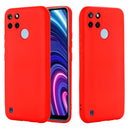 For OPPO Realme C21Y Foreign Version Solid Color Liquid Silicone Dropproof Full Coverage Protective Case(Red)