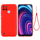 For OPPO Realme C21Y Foreign Version Solid Color Liquid Silicone Dropproof Full Coverage Protective Case(Red)