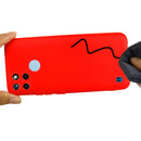 For OPPO Realme C21Y Foreign Version Solid Color Liquid Silicone Dropproof Full Coverage Protective Case(Red)
