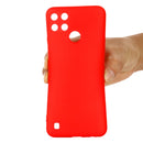 For OPPO Realme C21Y Foreign Version Solid Color Liquid Silicone Dropproof Full Coverage Protective Case(Red)