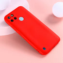 For OPPO Realme C21Y Foreign Version Solid Color Liquid Silicone Dropproof Full Coverage Protective Case(Red)