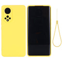 For Honor 50 Solid Color Liquid Silicone Dropproof Full Coverage Protective Case(Yellow)