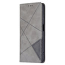 For Xiaomi Redmi 10 Rhombus Texture Horizontal Flip Magnetic Leather Case with Holder & Card Slots(Grey)