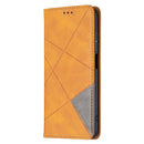 For Xiaomi Redmi 10 Rhombus Texture Horizontal Flip Magnetic Leather Case with Holder & Card Slots(Yellow)