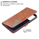 For Xiaomi Redmi 10 Rhombus Texture Horizontal Flip Magnetic Leather Case with Holder & Card Slots(Brown)