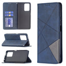 For Xiaomi Mi 11T Rhombus Texture Horizontal Flip Magnetic Leather Case with Holder & Card Slots(Blue)