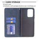 For Xiaomi Mi 11T Rhombus Texture Horizontal Flip Magnetic Leather Case with Holder & Card Slots(Blue)