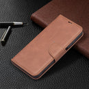 For Xiaomi Redmi 10 Retro Lambskin Texture Pure Color Horizontal Flip PU Leather Case with Holder & Card Slots & Wallet & Lanyard(Brown)