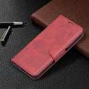 For Xiaomi Redmi 10 Retro Lambskin Texture Pure Color Horizontal Flip PU Leather Case with Holder & Card Slots & Wallet & Lanyard(Red)