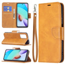 For Xiaomi Redmi 10 Retro Lambskin Texture Pure Color Horizontal Flip PU Leather Case with Holder & Card Slots & Wallet & Lanyard(Yellow)
