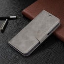 For Xiaomi Redmi 10 Retro Lambskin Texture Pure Color Horizontal Flip PU Leather Case with Holder & Card Slots & Wallet & Lanyard(Grey)