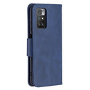 For Xiaomi Redmi 10 Retro Lambskin Texture Pure Color Horizontal Flip PU Leather Case with Holder & Card Slots & Wallet & Lanyard(Blue)
