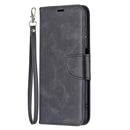 For Xiaomi Redmi 10 Retro Lambskin Texture Pure Color Horizontal Flip PU Leather Case with Holder & Card Slots & Wallet & Lanyard(Black)