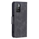 For Xiaomi Redmi 10 Retro Lambskin Texture Pure Color Horizontal Flip PU Leather Case with Holder & Card Slots & Wallet & Lanyard(Black)