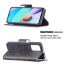 For Xiaomi Redmi 10 Retro Lambskin Texture Pure Color Horizontal Flip PU Leather Case with Holder & Card Slots & Wallet & Lanyard(Black)