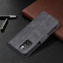 For Xiaomi Redmi 10 Retro Lambskin Texture Pure Color Horizontal Flip PU Leather Case with Holder & Card Slots & Wallet & Lanyard(Black)