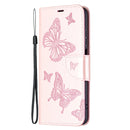 For Xiaomi Redmi 10 Two Butterflies Embossing Pattern Horizontal Flip Leather Case with Holder & Card Slot & Wallet & Lanyard(Gold)
